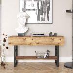 Console Vien  në ngjyrë lisi-e zezë 139x43x75,5cm - Image 3