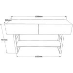 Console Vien  në ngjyrë lisi-e zezë 139x43x75,5cm - Image 4
