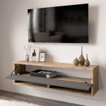 Roscoe  mur TV njësi me raft ngjyra anthracite-oak 100x31,5x29cm - Image 4
