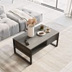 Honora  tryezë kafe anthracite antike-e zezë 100x60x44.5cm - Image 4
