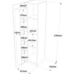 Classer  kabineti i kuzhinës me lis të zi 42x44x176cm - Image 5