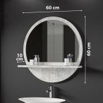 Mirror Lesley antike e bardhë 60x2x60cm - Image 5