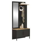 Mobilje hyrje Bridger  black-arrë 80x35x180cm