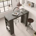 Tabela Bar Riff  athracite antike 120x51.5x101.5cm - Image 3