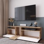 TV stand Elana  sonoma-white 150x29.5x46.3cm - Image 2