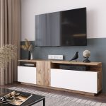 TV stand Elana  sonoma-white 150x29.5x46.3cm - Image 4