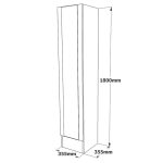 Kolona e kabinetit Xara sonoma 35.5x35.5x180cm - Image 6