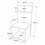 Nightstand me një vetë Aveline në ngjyrë të bardhë 43.2x9x60cm - Image 6