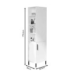 Kolona e kabinetit Perseus  bardhë 45x35.5x173.6cm - Image 5