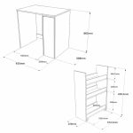 Kabineti Rosalind  bardhë 93.5x60x88cm - Image 5