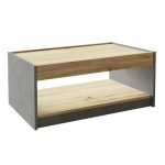 Tavolina e kafesë Sonoma Pakoworld- ngjyra antike anthracite 93.5x60x40cm