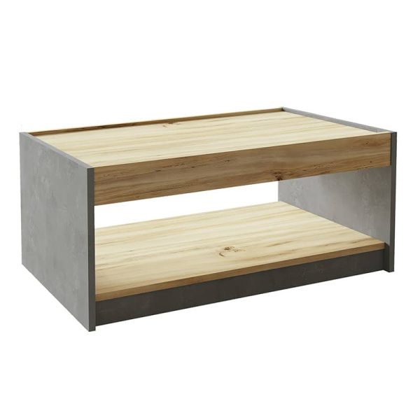 Tavolina e kafesë Sonoma Pakoworld- ngjyra antike anthracite 93.5x60x40cm