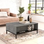 Tabela e kafesë Vlerësoni  anthracite antique-wenge 90x60x35cm - Image 3