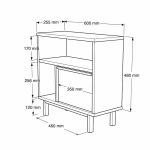 Tavolinë anësore Vercade, melaminë e bardhë-e zezë 60x25.5x60cm - Image 4