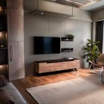 Njësia TV Kasia  mermer lisi-zi 180x35x48,5cm - Image 2