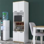 Njësia e raftit të dyshemesë Rowan  e bardhë 60x42x182cm - Image 2