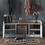 Stoli i këpucëve Arthur I  8 palë arra të bardha 120x40x45cm - Image 4