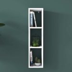 Njësia e raftit të murit Adelia  e bardhë 22x18.5x90cm - Image 4