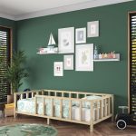 Krevati për fëmijë Pelli dru pishe natyrore 90x190cm - Image 2