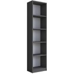 Bookcase Goldie  anthracite-white 40x25x161.80 cm