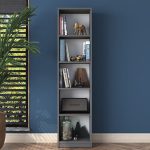 Bookcase Goldie  anthracite-white 40x25x161.80 cm - Image 3