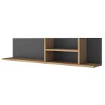 Njësia e raftit të murit Goldie  anthracite-natyrore 120x19.8x25cm