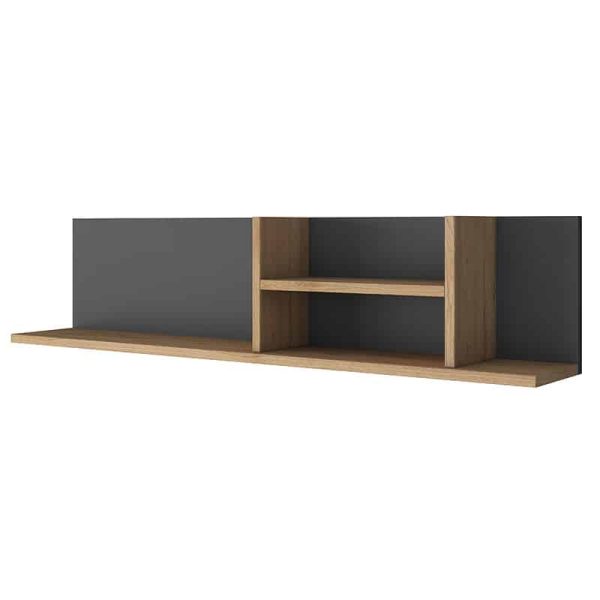 Njësia e raftit të murit Goldie  anthracite-natyrore 120x19.8x25cm