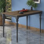 Tavolina e ngrënies Rosette  arra-anthracite 120x70x73.8cm - Image 2