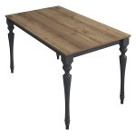 Tavolina e ngrënies Rosette  arra-anthracite 120x70x73.8cm