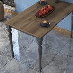 Tavolina e ngrënies Rosette  arra-anthracite 120x70x73.8cm - Image 3
