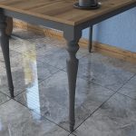 Tavolina e ngrënies Rosette  arra-anthracite 120x70x73.8cm - Image 4