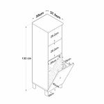 Kabineti banjo-kolona Zana  bardhë 35x37.5x132cm - Image 6