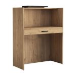 Tavolinë recepsioni Zowel, melaminë natyrale-mermer i zi 90x40x110cm