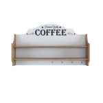 Raft muri Barke, melamine ngjyrë arrë e bardhë, 120x25x70cm - Image 3