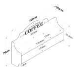 Raft muri Barke, melamine ngjyrë arrë e bardhë, 120x25x70cm - Image 4