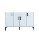 Bufe Ubron, melamine me ngjyrë arrë e bardhë, 120x40x78.6 cm - Image 3