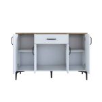 Bufe Ubron, melamine me ngjyrë arrë e bardhë, 120x40x78.6 cm - Image 4