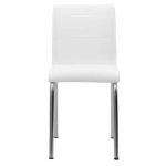 Avante  PU karrige këmbë të bardhë-krom - Image 4