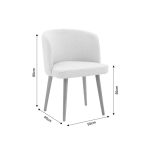 Karrige Sirbet, me stof teddy, në ngjyrë antracit-metal i zi, 55x45x80cm - Image 7