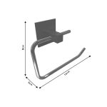 Mbajtësi i montuar i letrës higjenike Falcon gloss i artë i zi 16x5x8cm - Image 4