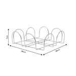 Mbajtësi i pecetës Peony  gloss i artë 20x20x7cm - Image 5