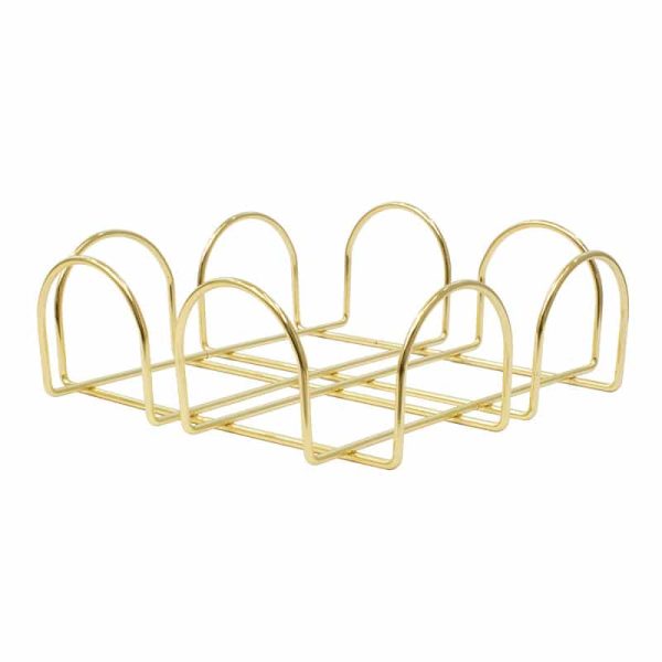 Mbajtësi i pecetës Peony  gloss i artë 20x20x7cm