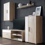 Njësia TV Zafira  sonoma-white 190x35x190cm - Image 2