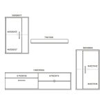 Njësia TV Zafira  sonoma-white 190x35x190cm - Image 4