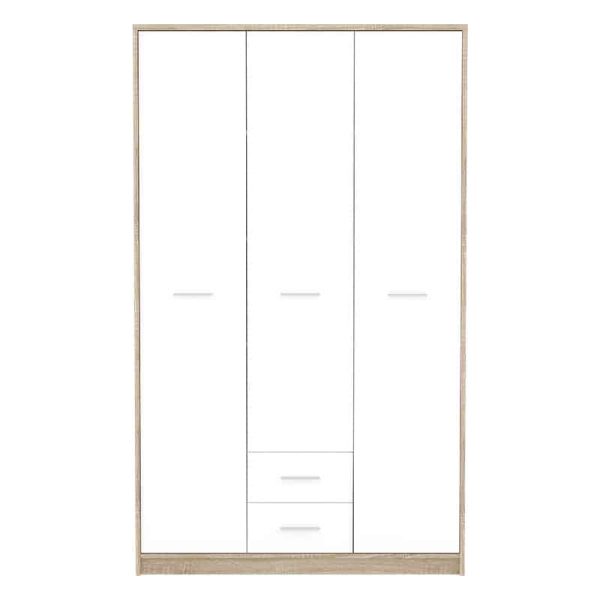 Gardërobë Serenity  3-leaf sonoma-white 118.5x54x196.5cm