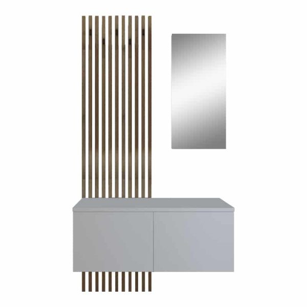 Mobilje koridori Arika sonoma e bardhë 100x37x199.5cm