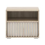 Tavolinë anësore shtrati Bruse  melamine lisi-e bardhë 52x40.5x42.5cm