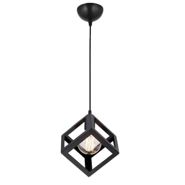 Drita tavani Deepora  E27 e zezë D20x60cm