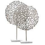 Theks dekorativ me bazë drejtkëndëshe PWD-0108 argjend 24x40cm