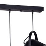 Llambë tavani me tre drita Biole, ngjyrë e zezë 50x6x70cm - Image 3